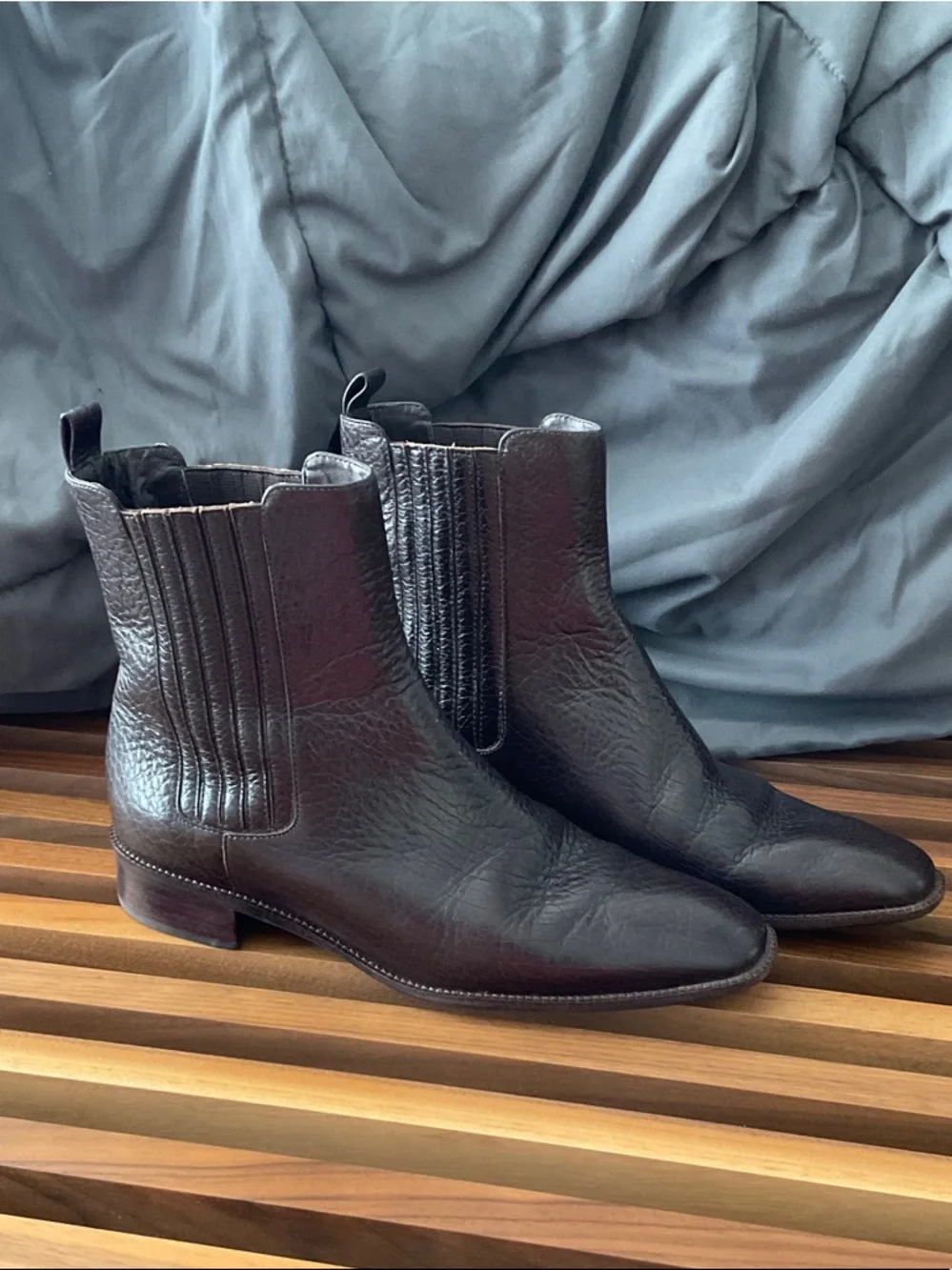 Talbots Dark Brown Leather Chelsea Booties